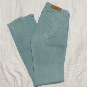 Zara Trafaluc teal jeans